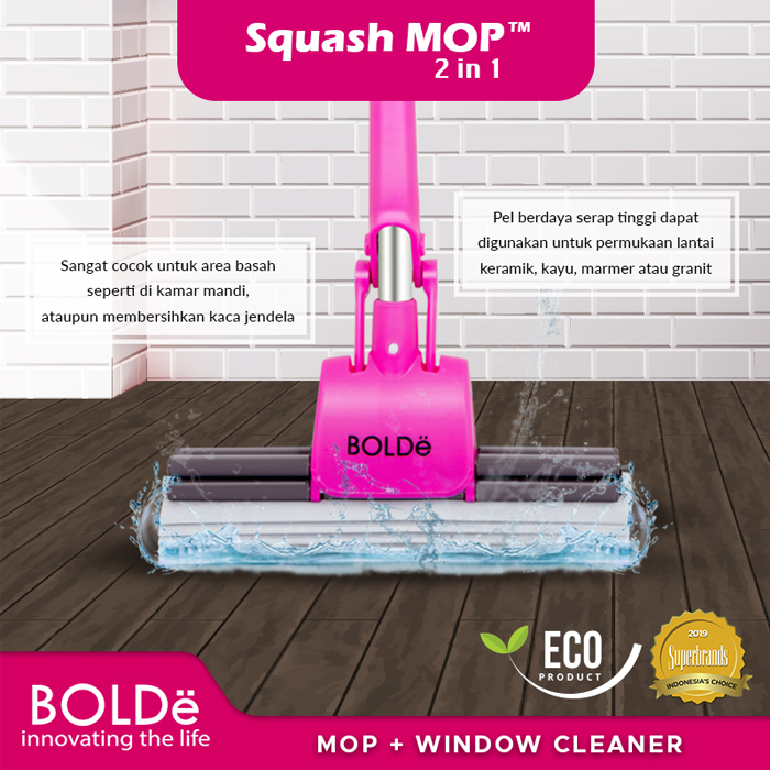 Bolde Super MOP Squash Mop 2 in 1 - Pink